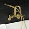 Aqua Vintage AE8457DL Wall Mount Clawfoot Tub Faucet, Brushed Brass AE8457DL - alternate 6